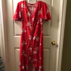 Cotton on long red dress
